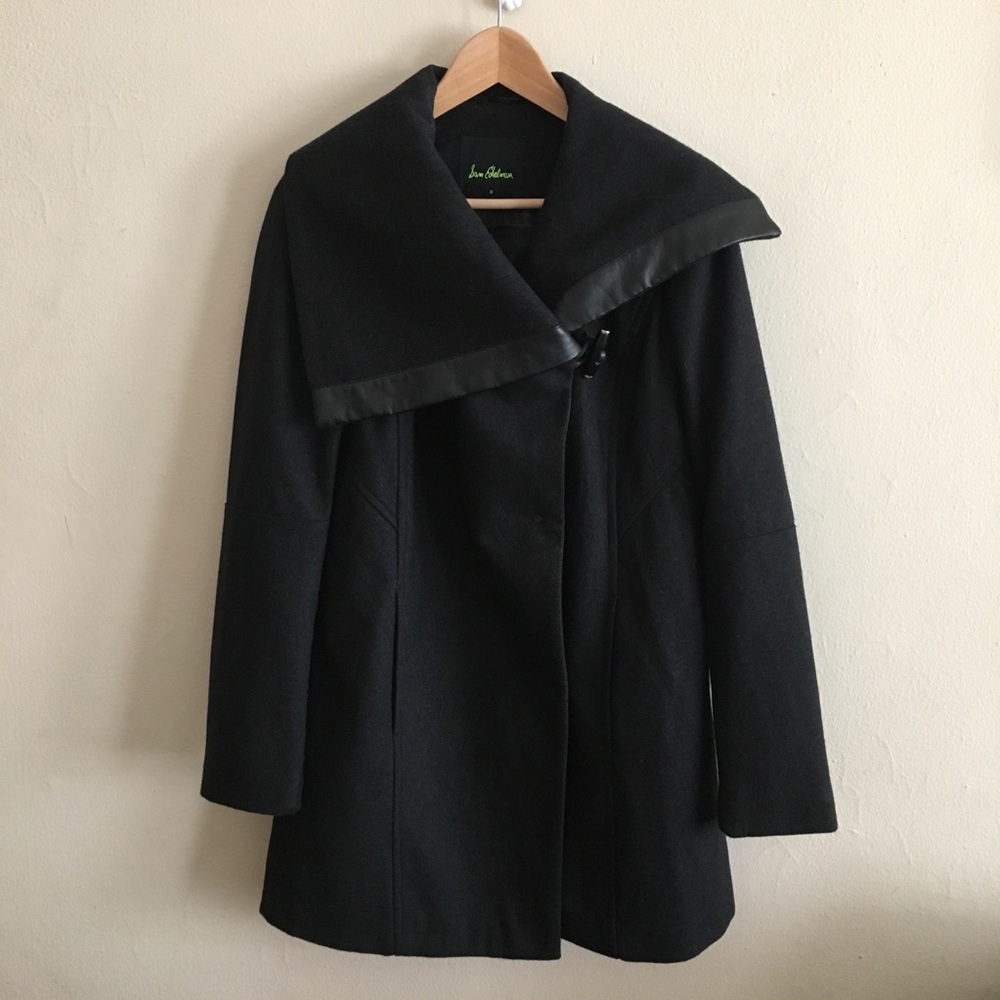 Sam Edelman Fallon Asymmetrical Wool Blend Coat